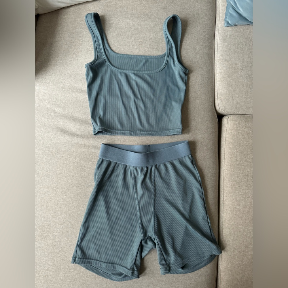 Blue lounge/sleep set from Amazon